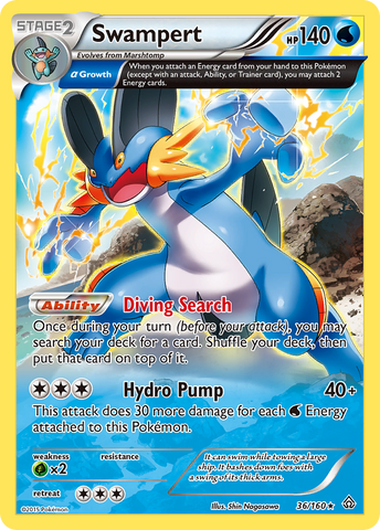 Swampert (36/160) [XY: Primal Clash] - Destination Retro