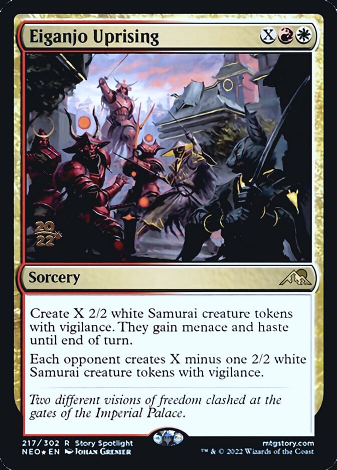Eiganjo Uprising [Kamigawa: Neon Dynasty Prerelease Promos] - Destination Retro