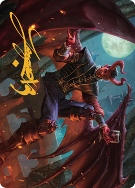 Raphael, Fiendish Savior Art Card (40) (Gold-Stamped Signature) [Commander Legends: Battle for Baldur's Gate Art Series] - Destination Retro