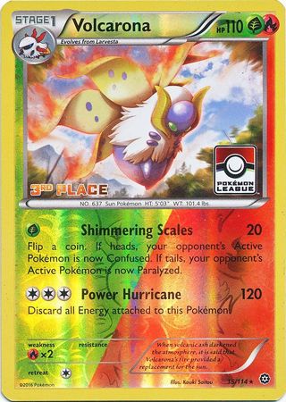 Volcarona (15/114) (League Promo 3rd Place) [XY: Steam Siege] - Destination Retro