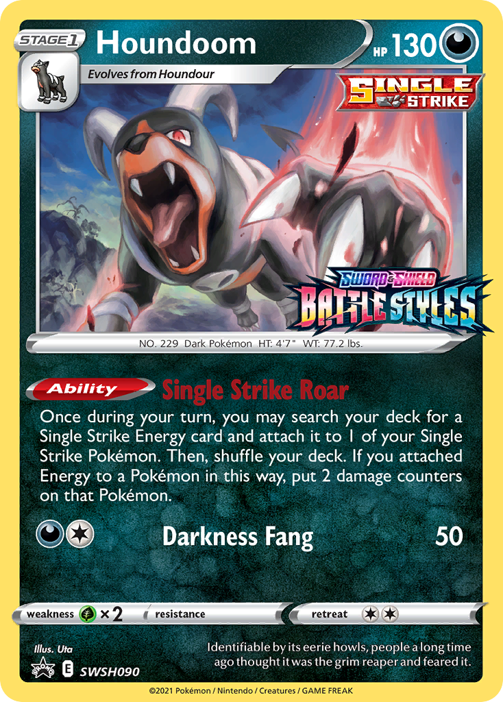 Houndoom (SWSH090) (Prerelease Promo) [Sword & Shield: Black Star Promos] - Destination Retro