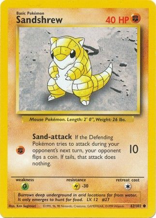Sandshrew (62/102) [Base Set Unlimited] - Destination Retro