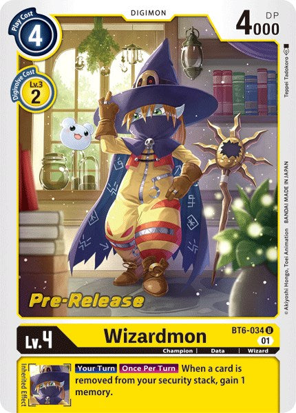 Wizardmon [BT6-034] [Double Diamond Pre-Release Cards] - Destination Retro