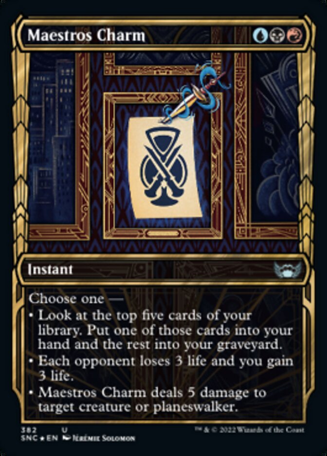 Maestros Charm (Showcase Golden Age Gilded Foil) [Streets of New Capenna] - Destination Retro