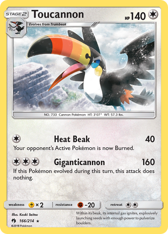 Toucannon (166/214) [Sun & Moon: Lost Thunder] - Destination Retro