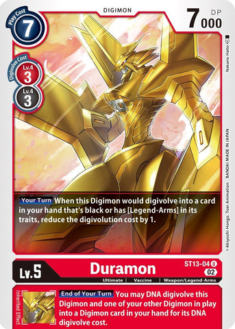 Duramon [ST13-04] [Starter Deck: Ragnaloardmon] - Destination Retro