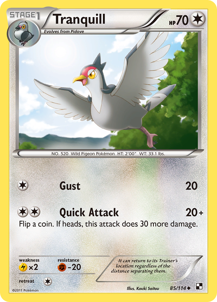 Tranquill (85/114) [Black & White: Base Set] - Destination Retro