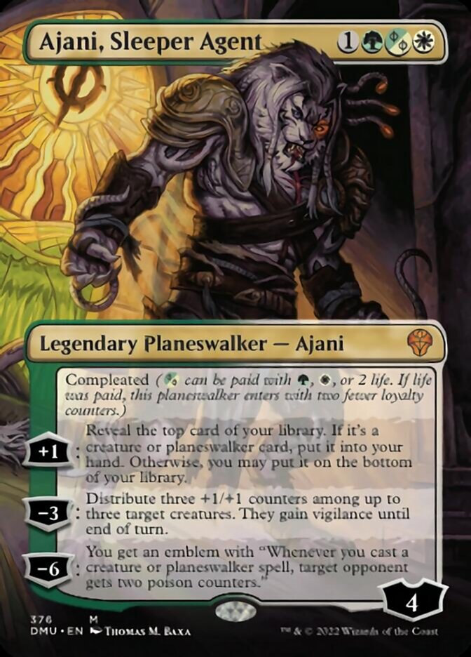 Ajani, Sleeper Agent (Borderless) (376) [Dominaria United] - Destination Retro