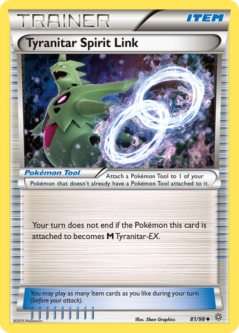 Tyranitar Spirit Link (81/98) [XY: Ancient Origins] - Destination Retro