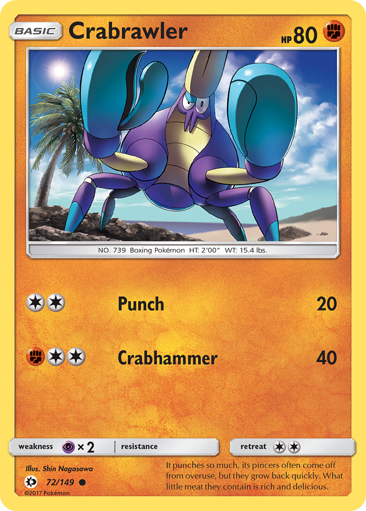 Crabrawler (72/149) [Sun & Moon: Base Set] - Destination Retro
