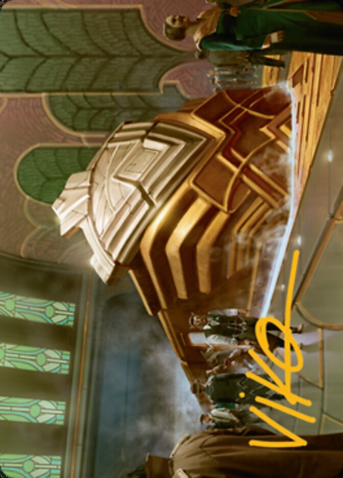 Capenna Express Art Card (Gold-Stamped Signature) [Streets of New Capenna Art Series] - Destination Retro