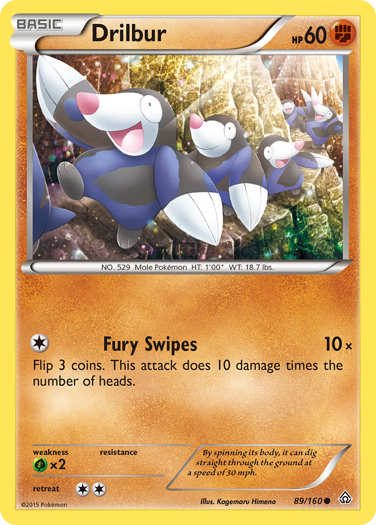 Drilbur (89/160) [XY: Primal Clash] - Destination Retro