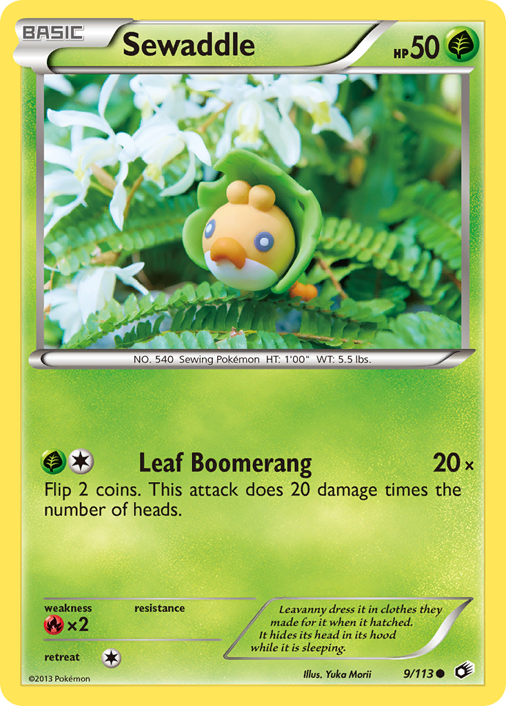 Sewaddle (9/113) [Black & White: Legendary Treasures] - Destination Retro