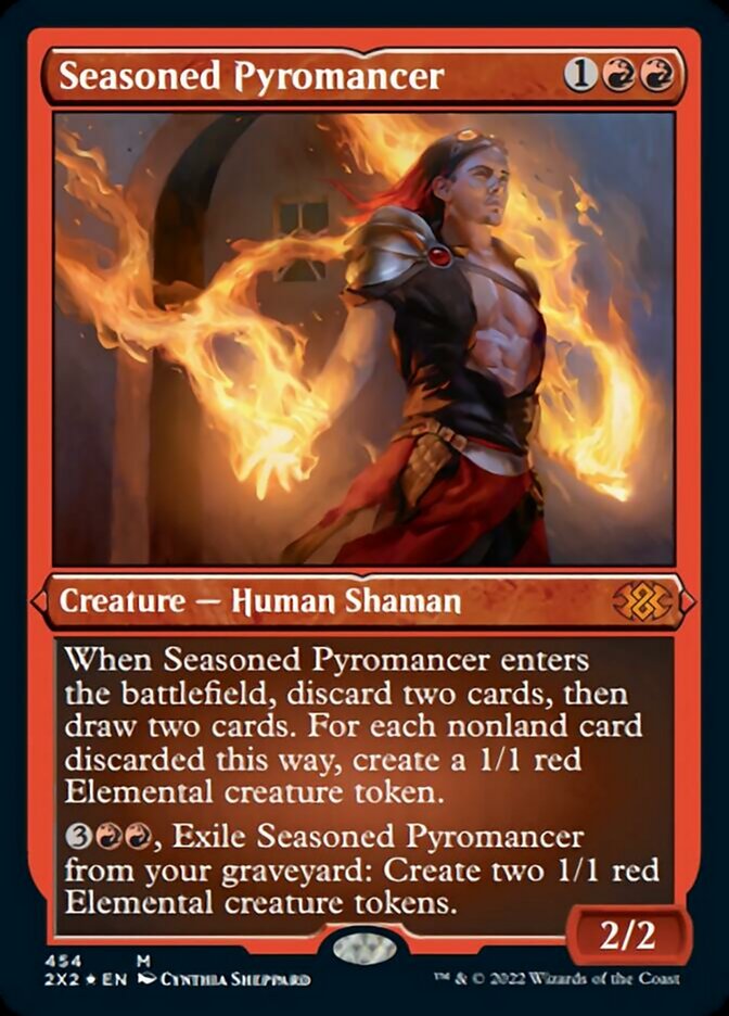 Seasoned Pyromancer (Foil Etched) [Double Masters 2022] - Destination Retro