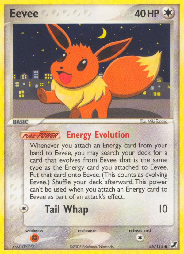 Eevee (55/115) [EX: Unseen Forces] - Destination Retro