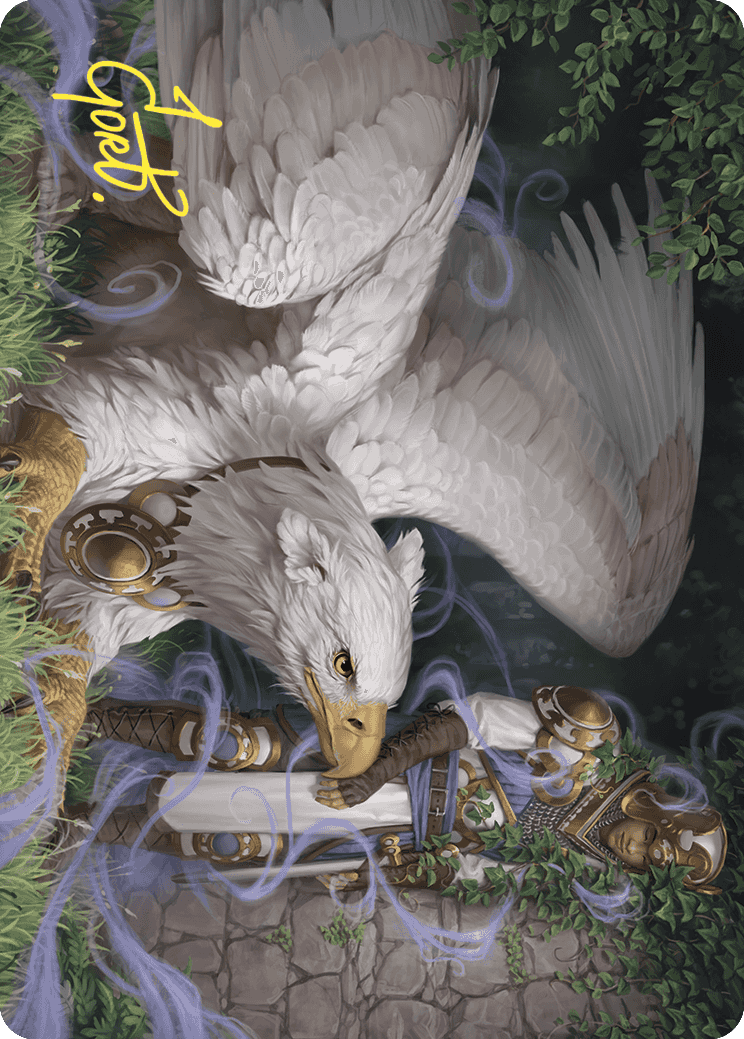 Dutiful Griffin Art Card (Gold-Stamped Signature) [Wilds of Eldraine Art Series] - Destination Retro