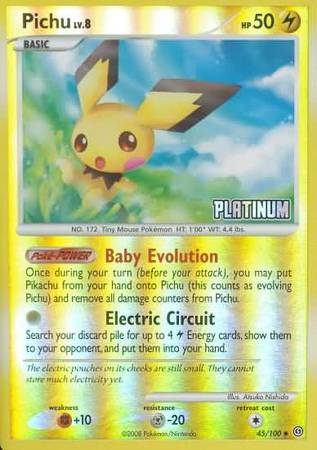 Pichu (45/100) [Burger King Promos: 2009 Collection] - Destination Retro