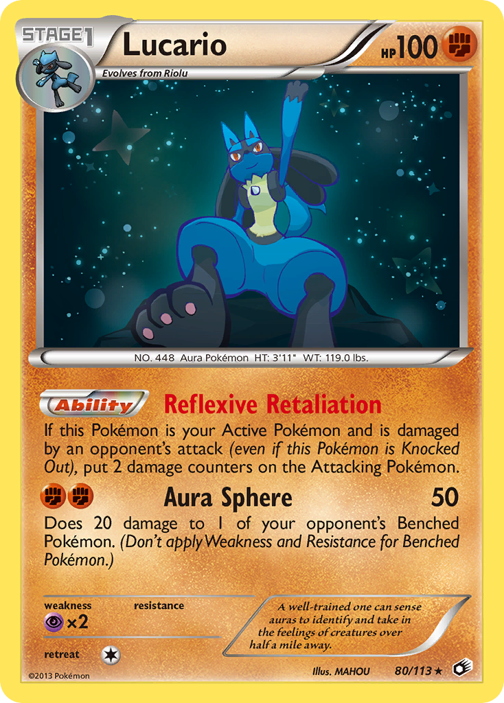 Lucario (80/113) [Black & White: Legendary Treasures] - Destination Retro
