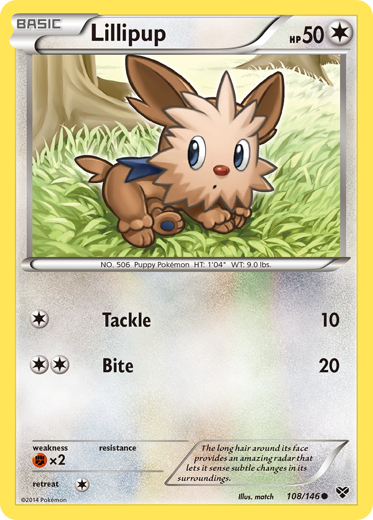 Lillipup (108/146) [XY: Base Set] - Destination Retro