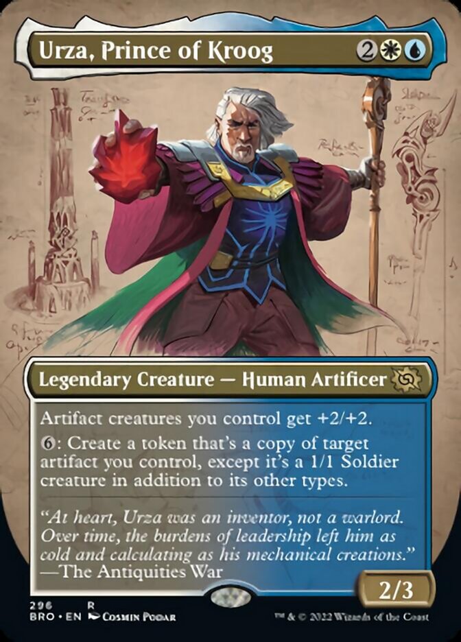 Urza, Prince of Kroog (Borderless Alternate Art) [The Brothers' War] - Destination Retro