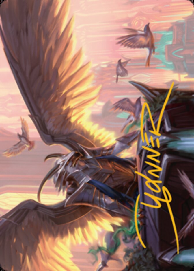 Falco Spara, Pactweaver 1 Art Card (Gold-Stamped Signature) [Streets of New Capenna Art Series] - Destination Retro