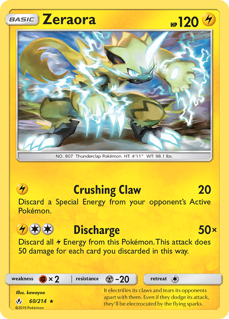 Zeraora (60/214) [Sun & Moon: Unbroken Bonds] - Destination Retro