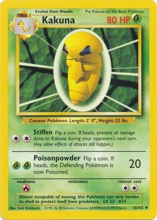 Kakuna (33/102) [Base Set Unlimited] - Destination Retro