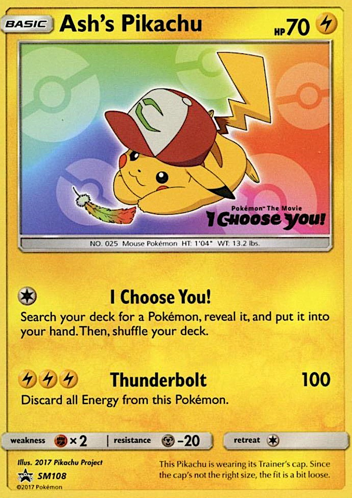 Ash's Pikachu (SM108) [Sun & Moon: Black Star Promos] - Destination Retro
