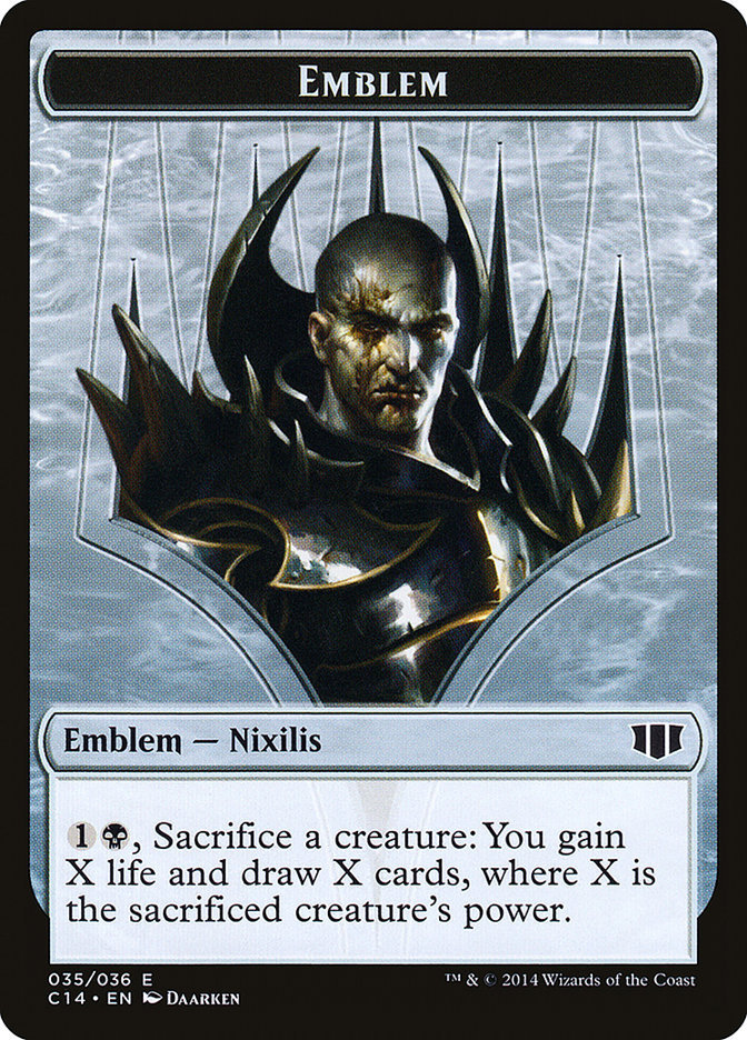 Ob Nixilis of the Black Oath Emblem // Zombie (016/036) Double-sided Token [Commander 2014 Tokens] - Destination Retro