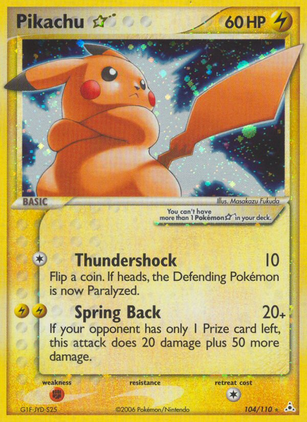 Pikachu Star (104/110) [EX: Holon Phantoms] - Destination Retro