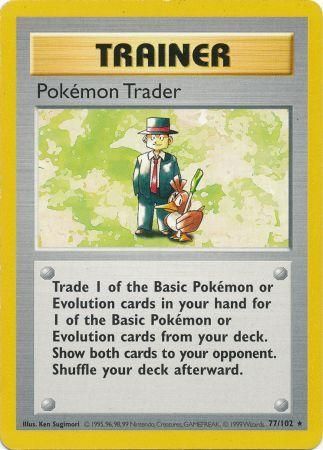 Pokemon Trader (77/102) [Base Set Shadowless Unlimited] - Destination Retro
