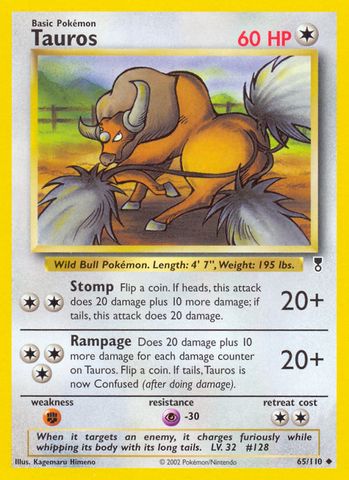 Tauros (65/110) [Legendary Collection] - Destination Retro