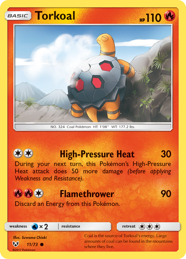 Torkoal (11/73) [Sun & Moon: Shining Legends] - Destination Retro