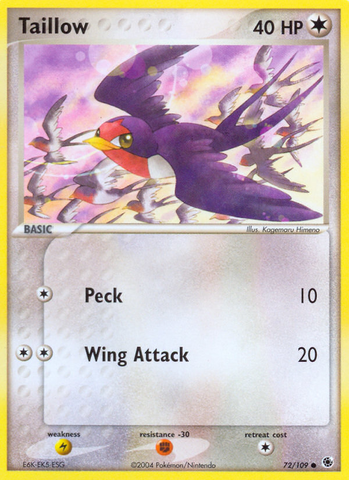Taillow (72/109) [EX: Ruby & Sapphire] - Destination Retro