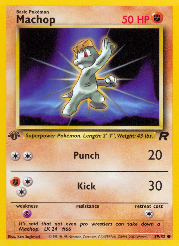 Machop (59/82) [Team Rocket 1st Edition] - Destination Retro