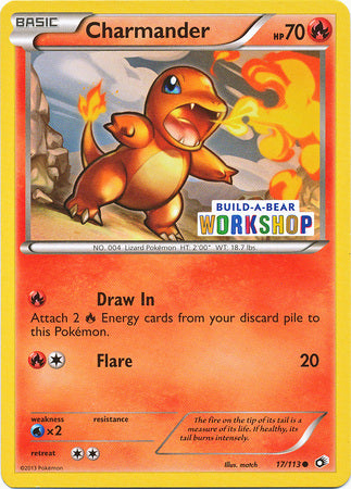 Charmander (17/113) (Build A Bear Workshop Exclusive) [Black & White: Legendary Treasures] - Destination Retro