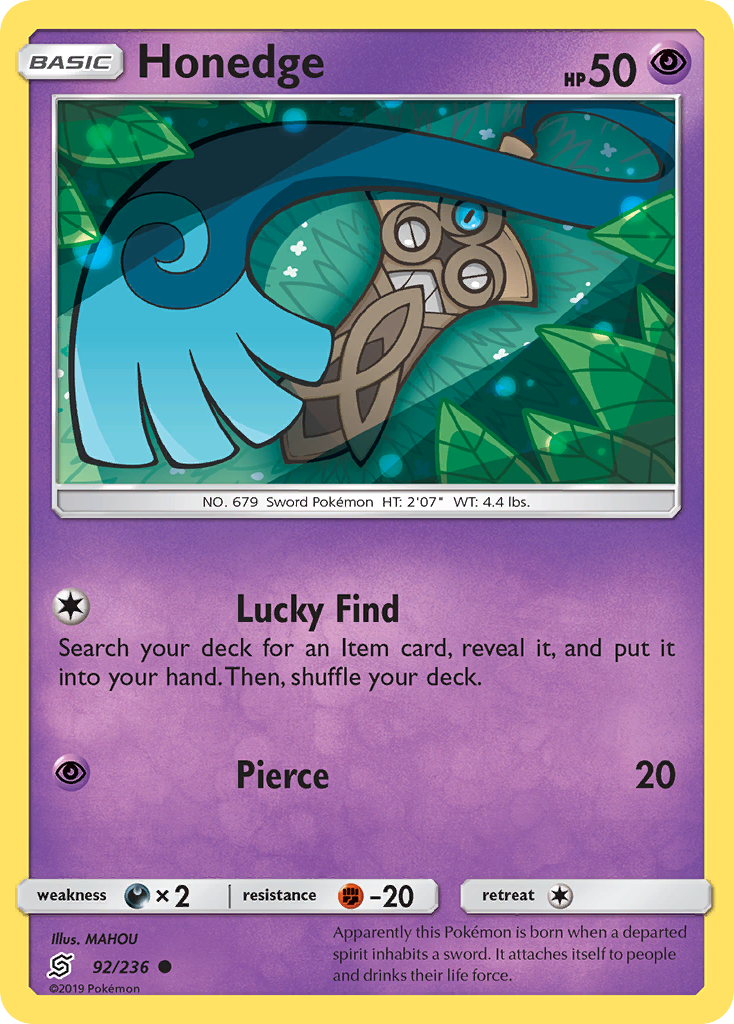 Honedge (92/236) [Sun & Moon: Unified Minds] - Destination Retro