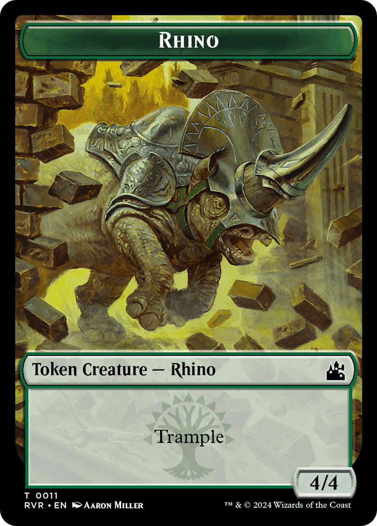 Goblin (0008) // Rhino Double-Sided Token [Ravnica Remastered Tokens] - Destination Retro