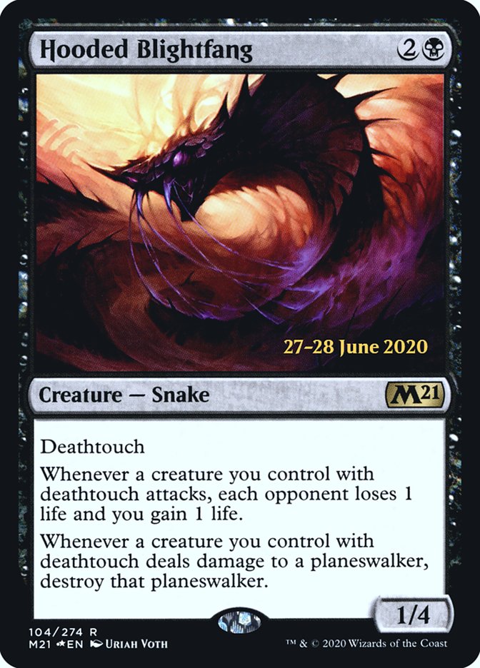 Hooded Blightfang  [Core Set 2021 Prerelease Promos] - Destination Retro