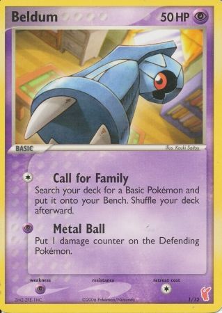 Beldum (1/12) [EX: Trainer Kit 2 - Plusle] - Destination Retro