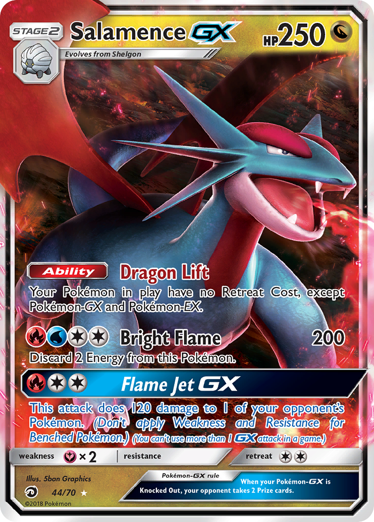 Salamence GX (44/70) [Sun & Moon: Dragon Majesty] - Destination Retro