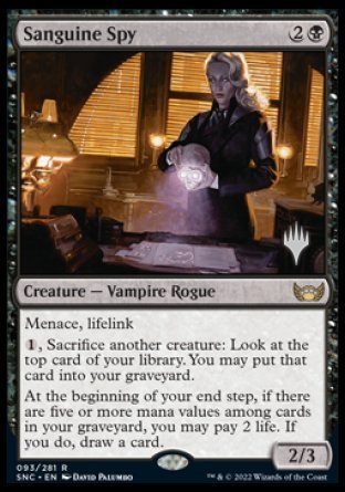 Sanguine Spy (Promo Pack) [Streets of New Capenna Promos] - Destination Retro