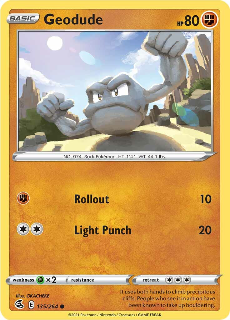 Geodude (135/264) [Sword & Shield: Fusion Strike] - Destination Retro