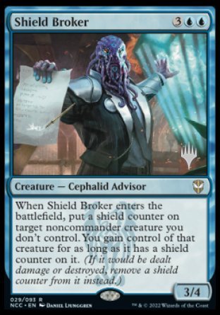 Shield Broker (Promo Pack) [Streets of New Capenna Commander Promos] - Destination Retro