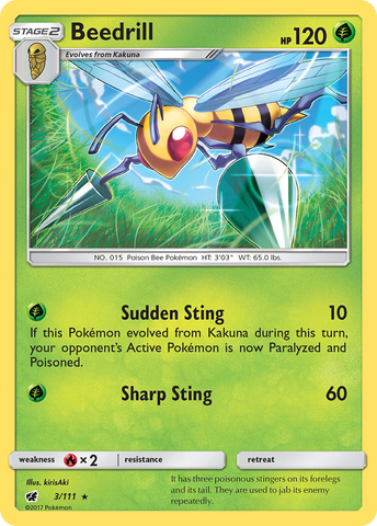 Beedrill (3/111) [Sun & Moon: Crimson Invasion] - Destination Retro