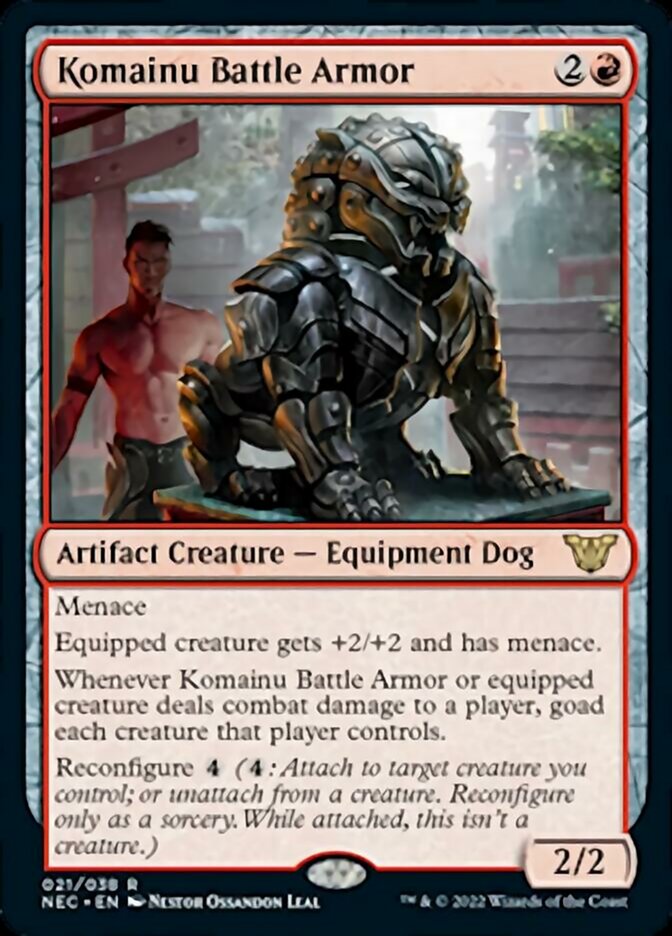 Komainu Battle Armor [Kamigawa: Neon Dynasty Commander] - Destination Retro