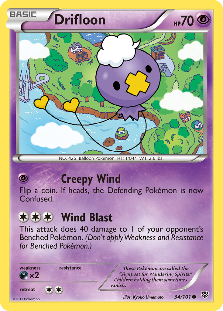 Drifloon (34/101) [Black & White: Plasma Blast] - Destination Retro
