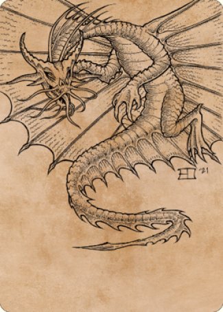 Ancient Gold Dragon Art Card (44) [Commander Legends: Battle for Baldur's Gate Art Series] - Destination Retro
