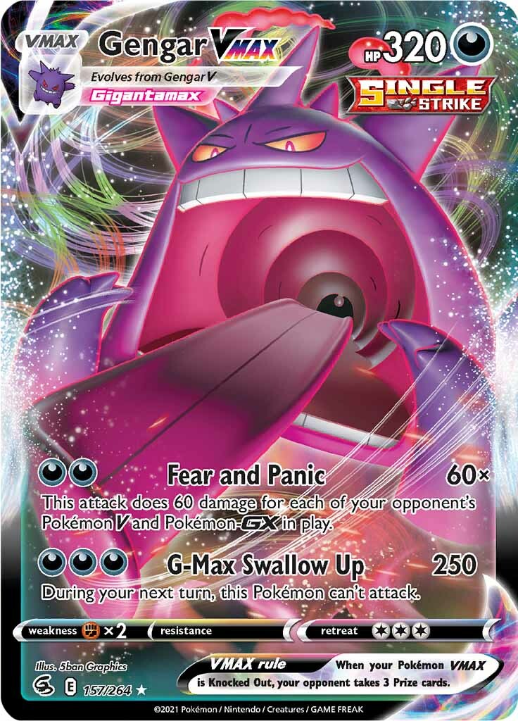 Gengar VMAX (157/264) [Sword & Shield: Fusion Strike] - Destination Retro