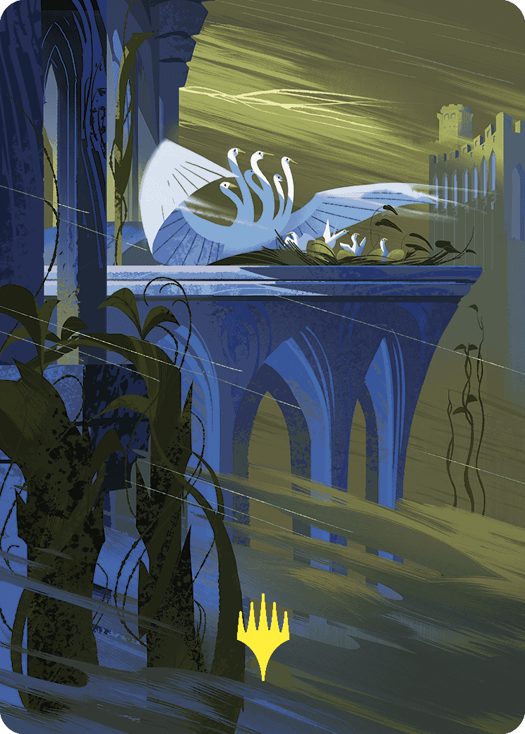 Doubling Season Art Card (Gold-Stamped Planeswalker Symbol) [Wilds of Eldraine Art Series] - Destination Retro